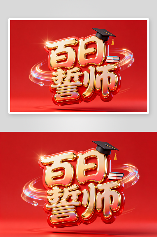 百日誓师高考加油艺术字字体设计-众图网