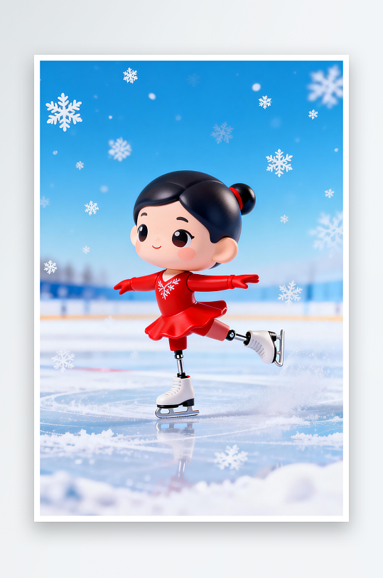 冬季残奥会运动员人物体育插画-众图网