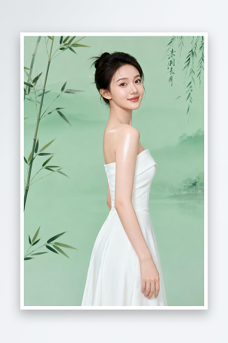 唯美女生清明节医美人物摄影图