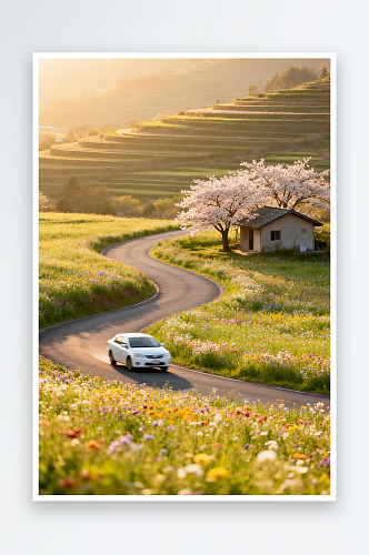 春季汽车小轿车摄影图