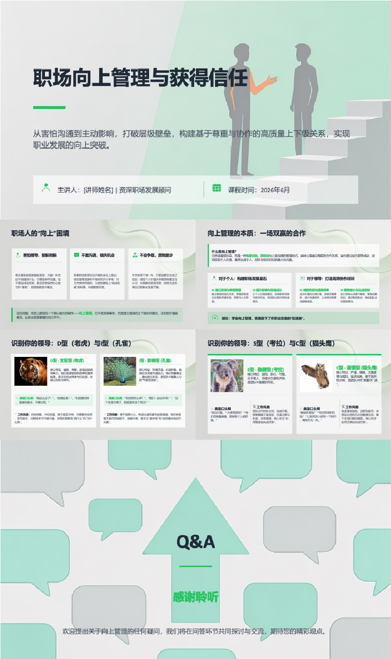 职场向上管理与获得信任素材