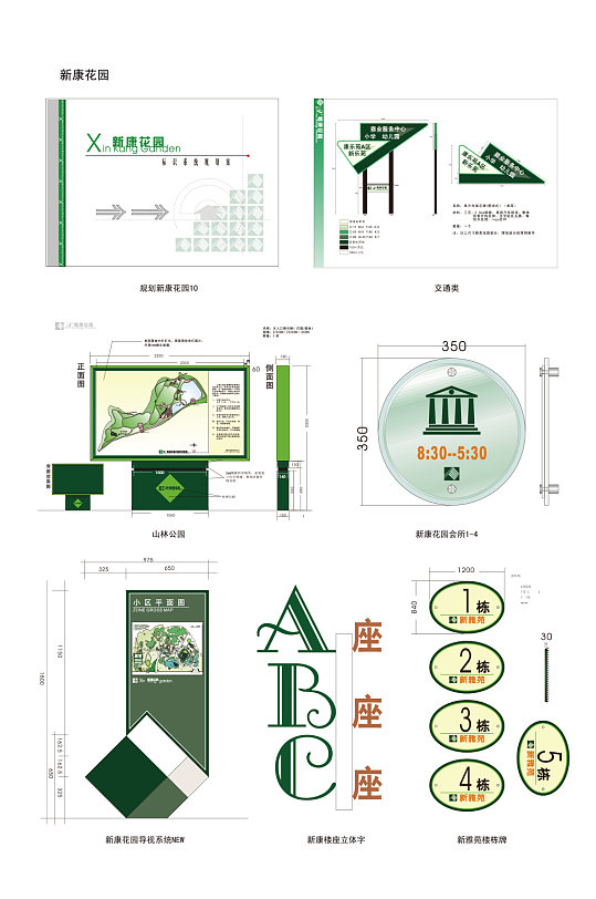 交通类指示牌公园平面图