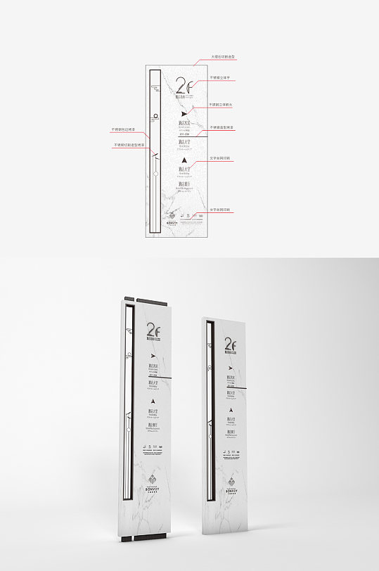 室内导视标牌楼层索引导视