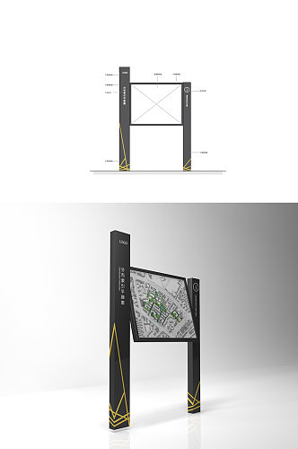 园区平面索引平面分布立牌