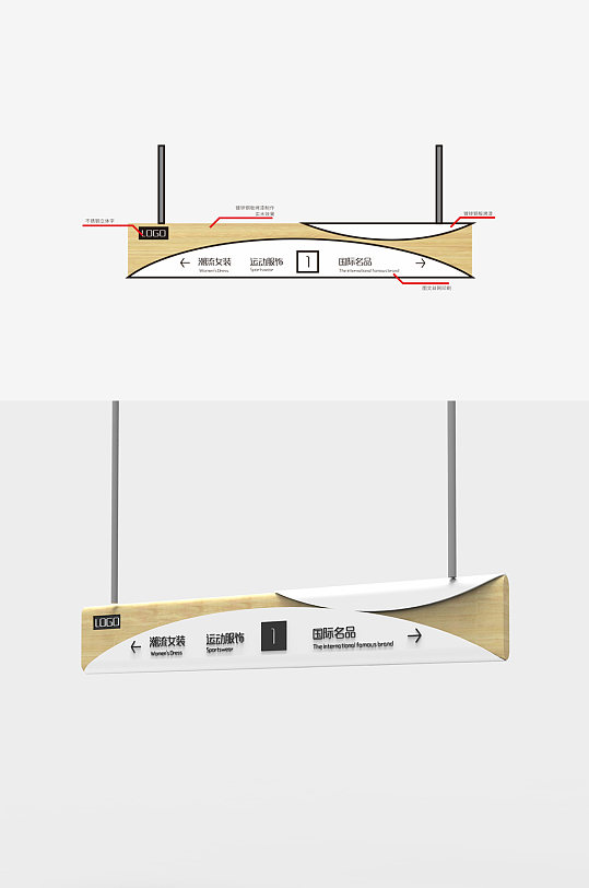 楼层指引吊牌楼层分布吊牌