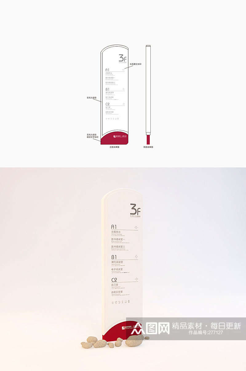 校园索引导视学校索引立牌楼层导视素材