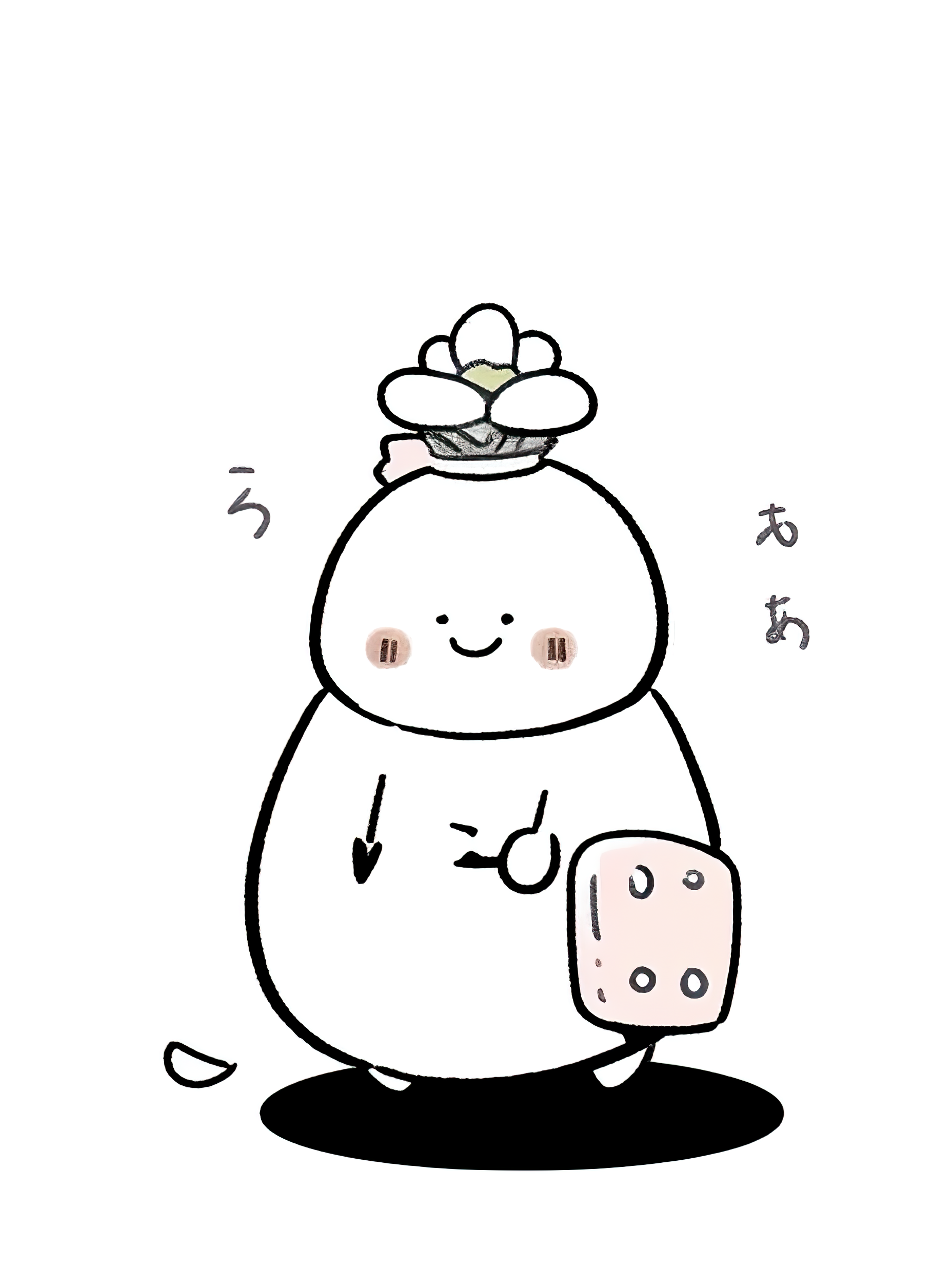 可爱简笔画黑白Q版儿童画小萌物素材