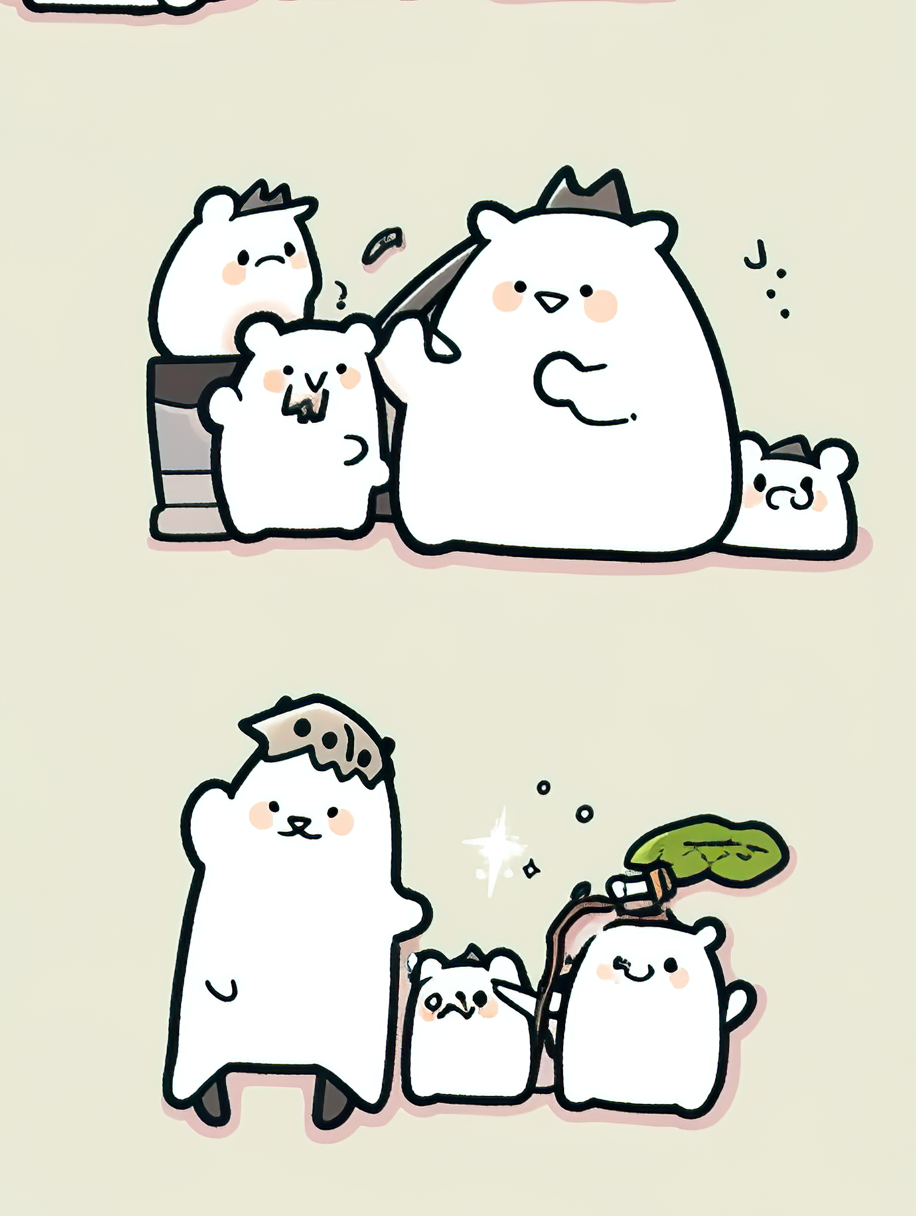 简笔画儿童画Q版萌物素材