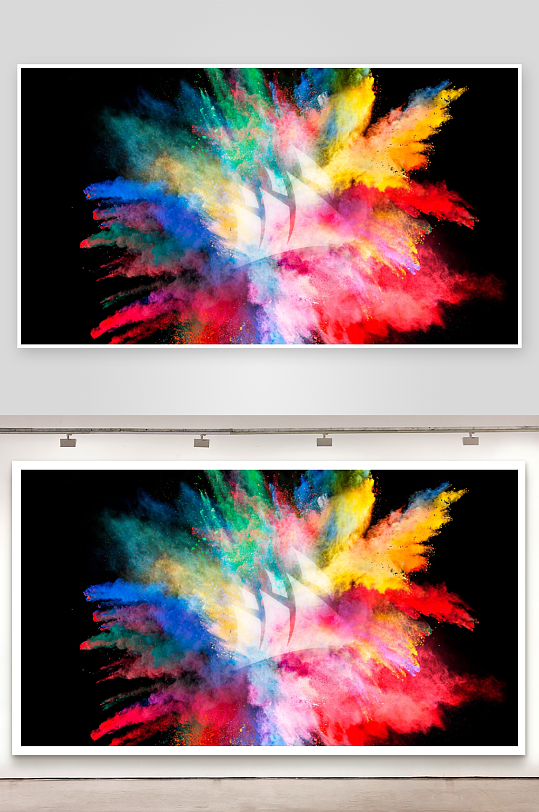 多彩粉末爆炸视觉冲击-众图网