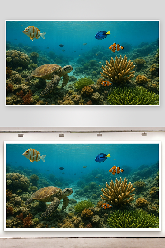 海底世界珊瑚礁与海洋生物-众图网