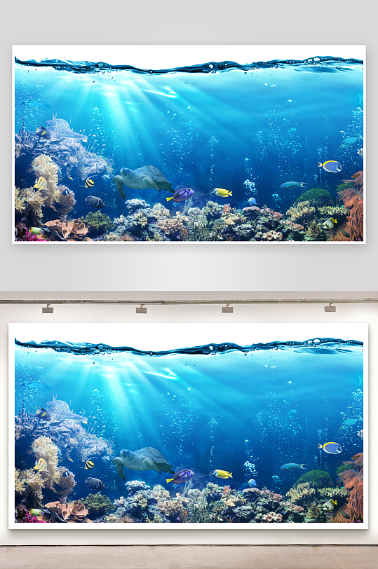 海底世界珊瑚鱼群游弋-众图网