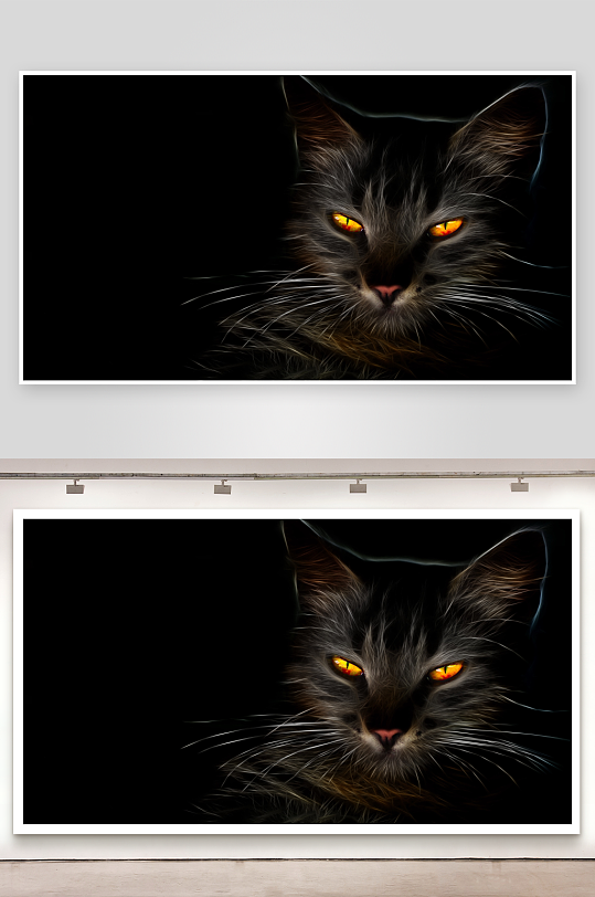 黑底猫眼特写神秘感十足-众图网