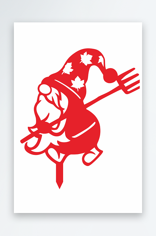 圣诞小矮人形象设计元素-众图网