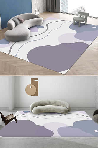 创意简约几何线条抽象北欧风地毯