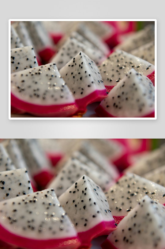 切块的火龙果特写-众图网