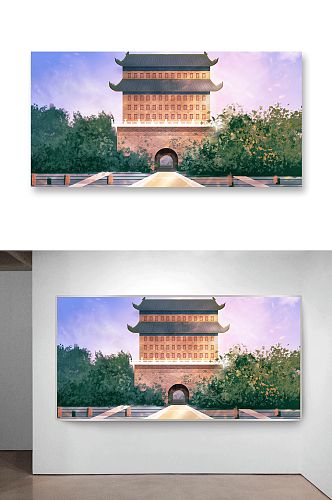 中国古代建筑插画