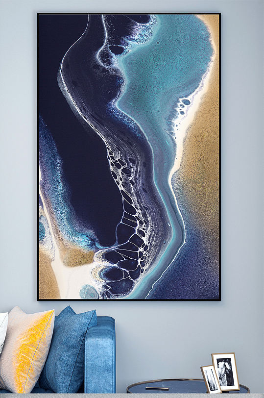 北欧简约艺术抽象油画玄关装饰画