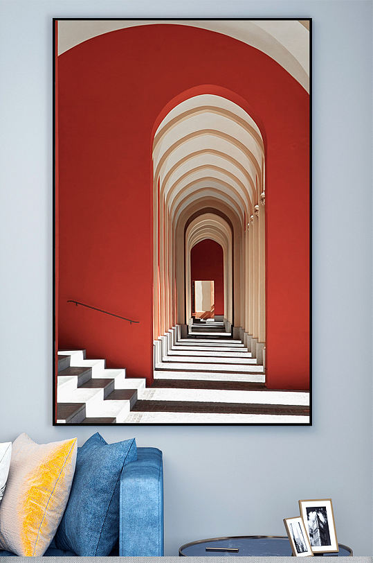 现代教堂建筑装饰画