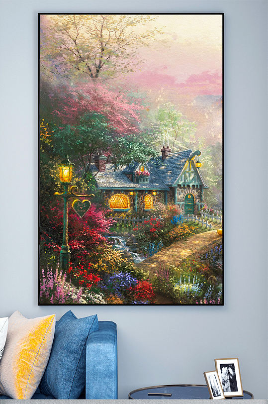 欧式田园风景油画装饰画