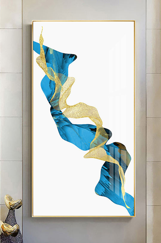 新中式金箔丝绸装饰画