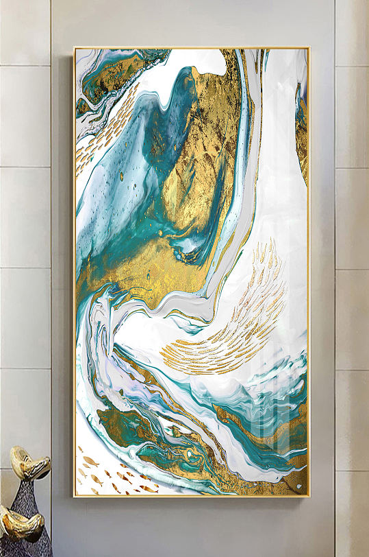 北欧大理石油画抽象装饰画