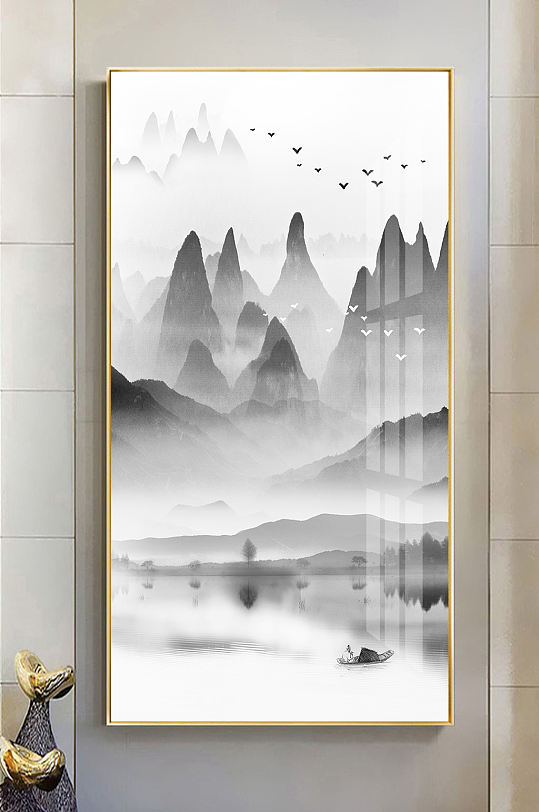 中式水墨画意境装饰画-众图网