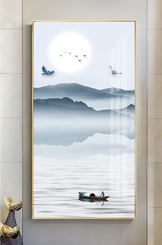 中式山水画意境装饰画-众图网