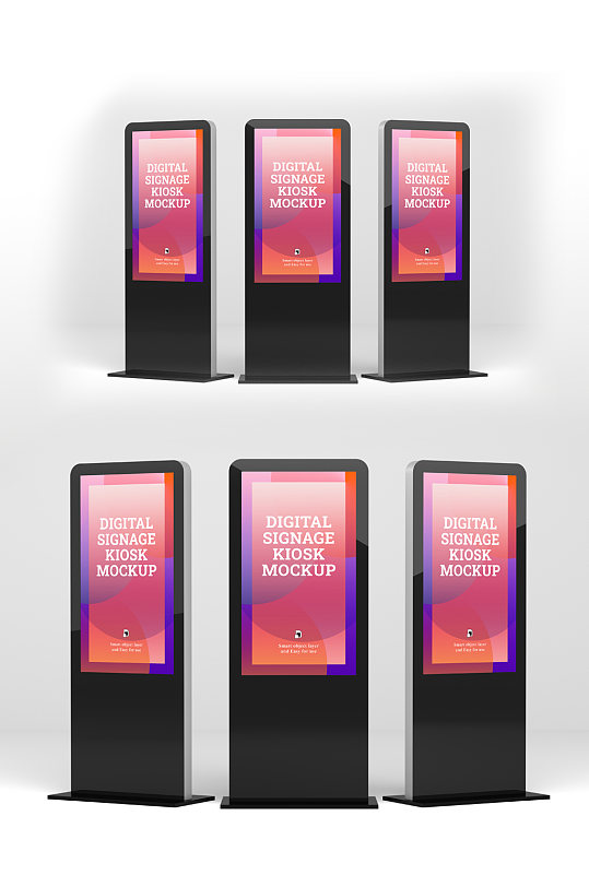 电视机广告机样机贴图模板-众图网