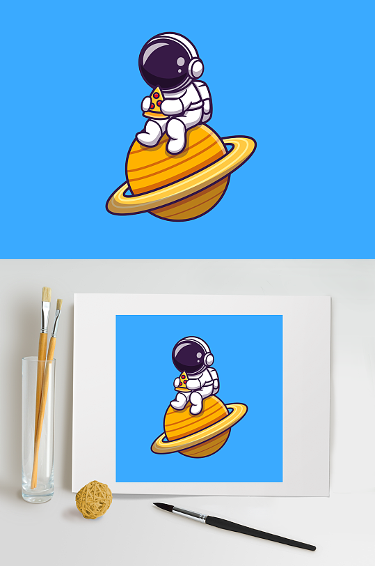 外星人坐在星球上