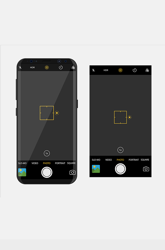 手机拍照界面UI设计素材