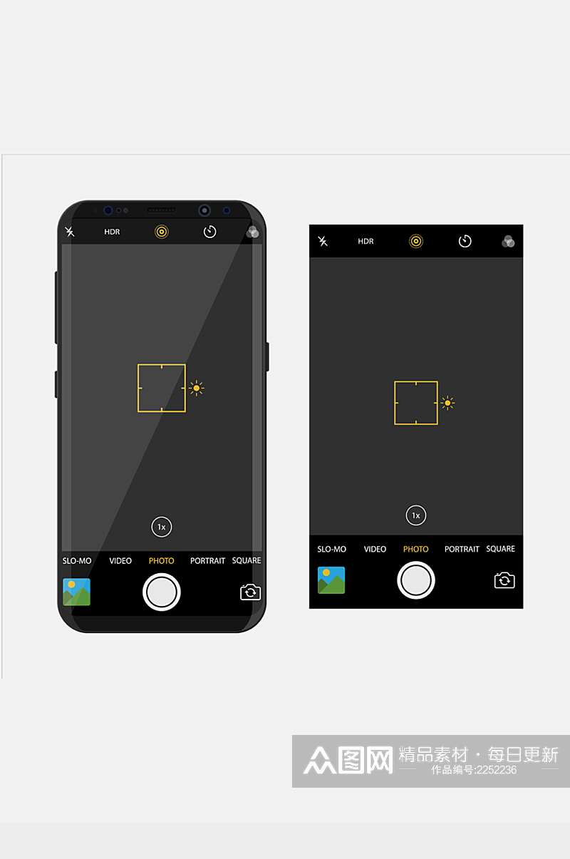 手机拍照界面UI设计素材素材
