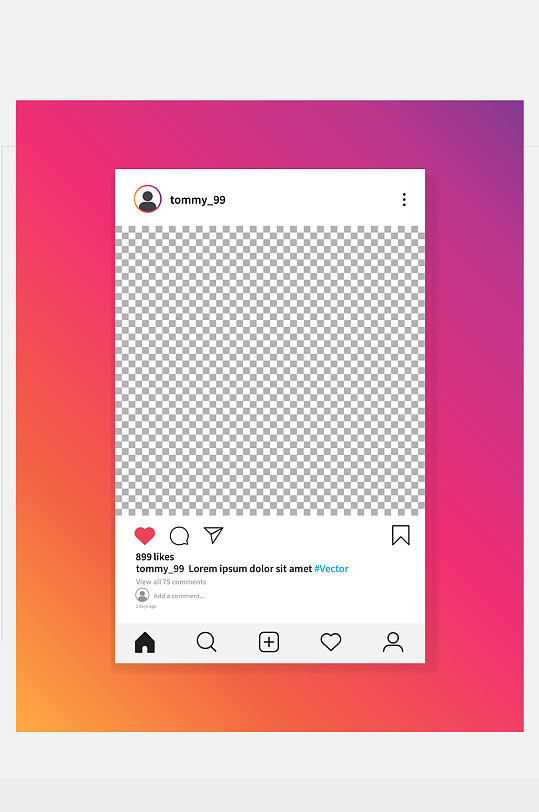 instagram相框UI界面模板