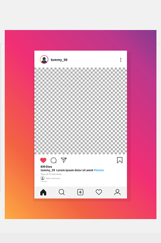 instagram相框ui界面模板
