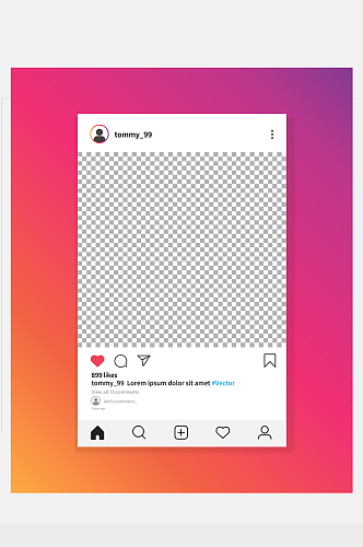 instagram相框UI界面模板