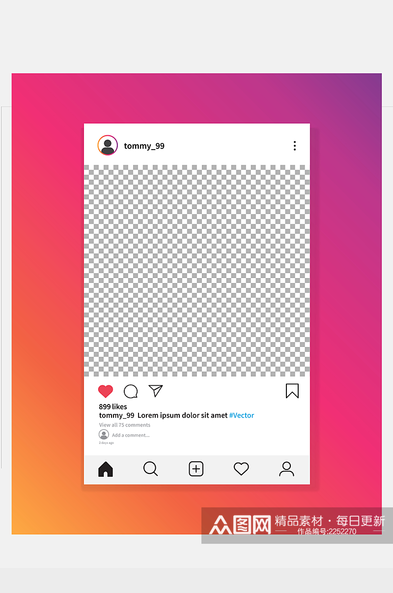 instagram相框UI界面模板素材