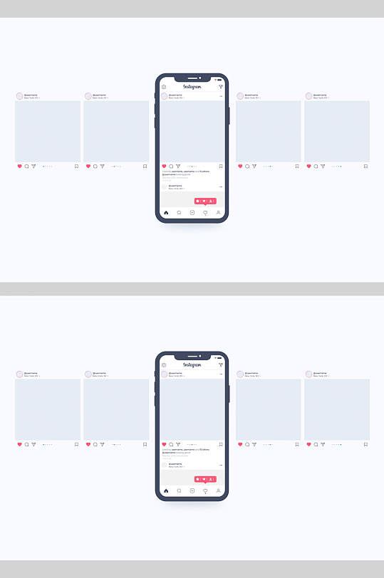 instagram手机展示效果图设计