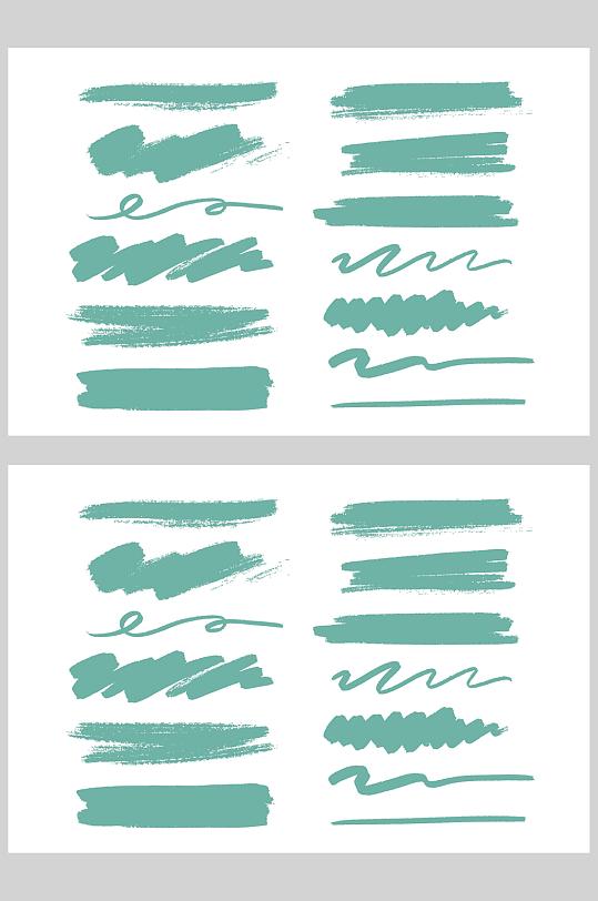 绿色笔刷ai矢量画笔蜡笔工具