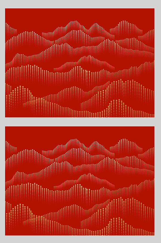 红色金色抽象线条设计-众图网