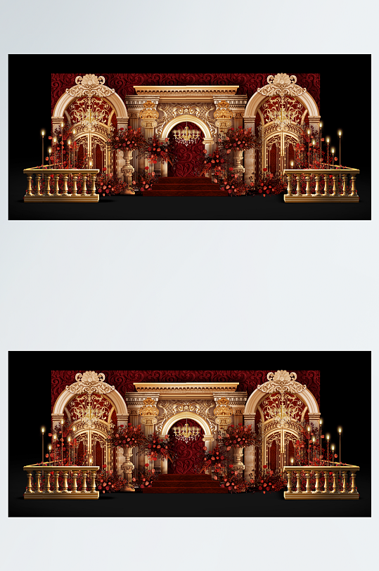 欧式婚礼迎宾区效果图婚礼效果图-众图网