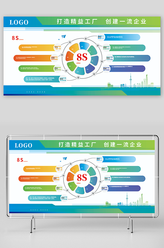 企业8S管理系统模板看板