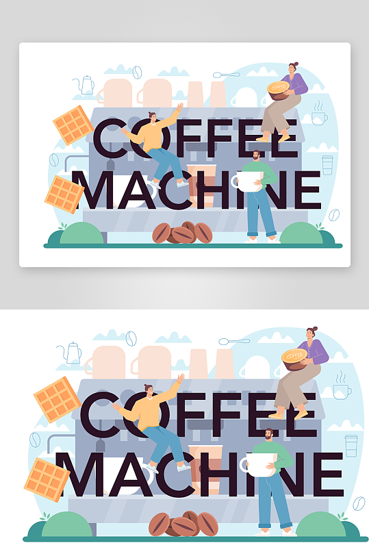 商务办公手绘插画背景