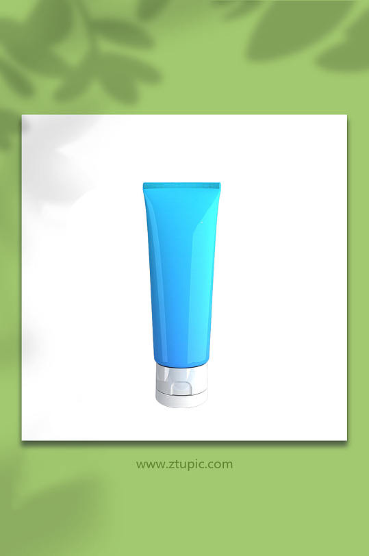 蓝色洗面奶3D立体模型PNG免抠元素-众图网