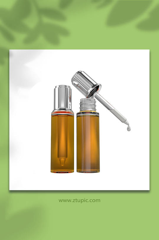 小滴瓶化妆品3D立体模型PNG免抠元素-众图网