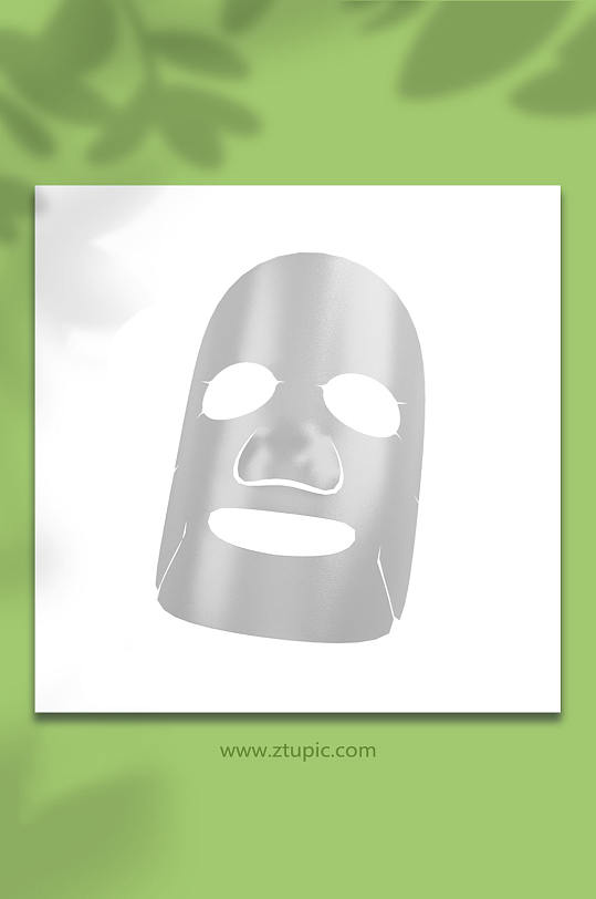 单张面膜化妆品3D立体模型PNG免抠元素-众图网