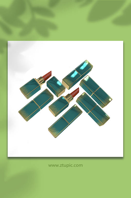 众多口红化妆品3D立体模型PNG免抠元素-众图网