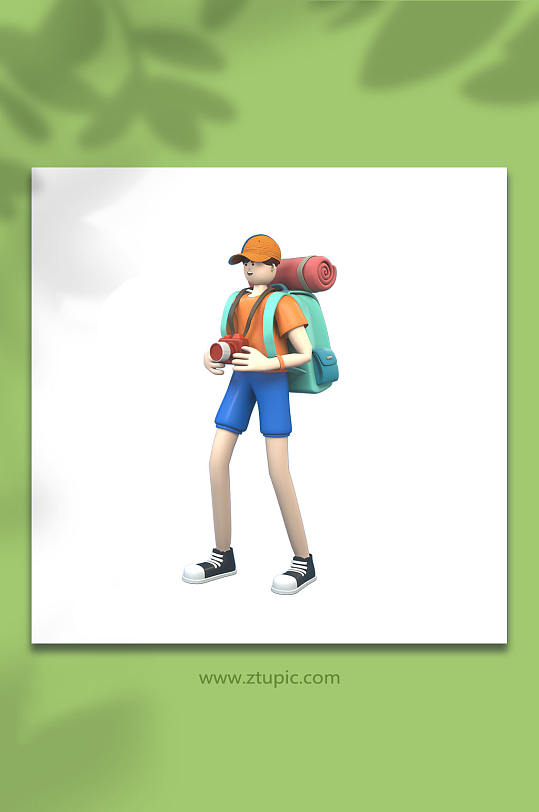 露营野餐3D立体C4D模型PNG免抠元素-众图网