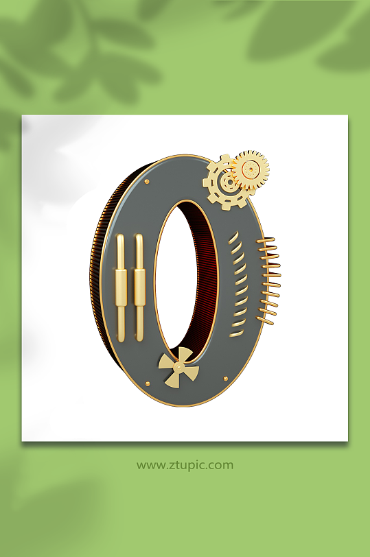 c4d字体设计png免抠元素立体字模型0