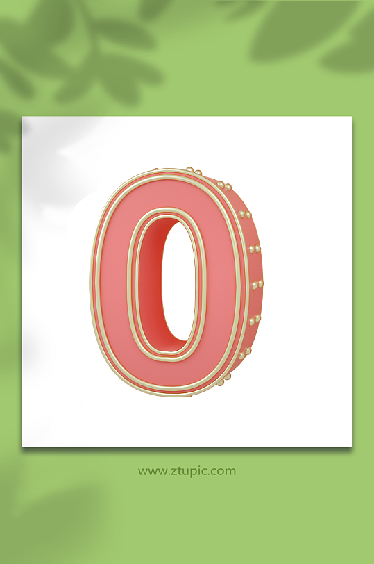 c4d字体设计png免抠元素立体字模型0