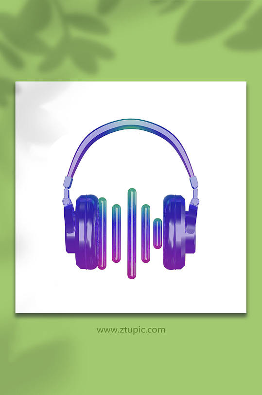 3d立体乐器音乐耳机c4d模型png免抠元素