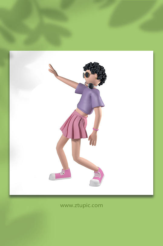 3D舞蹈人物立体C4D模型PNG免抠元素-众图网